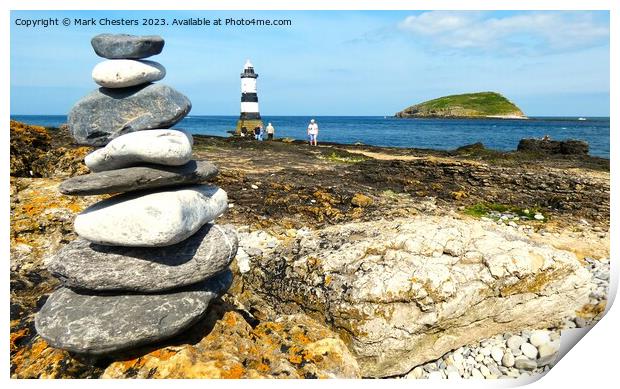 Pebbles stack Print by Mark Chesters