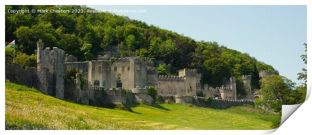 Enchanted Castle on Lush Green Field Print by Mark Chesters