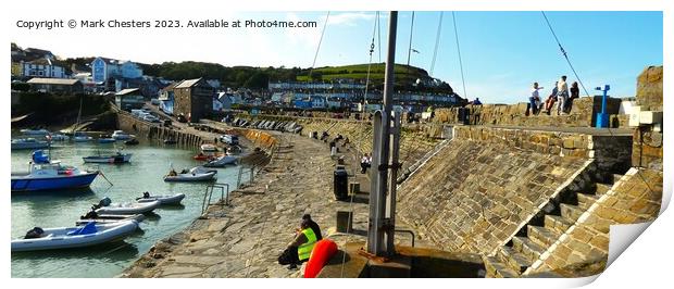 New Quay Harbour wall Print by Mark Chesters