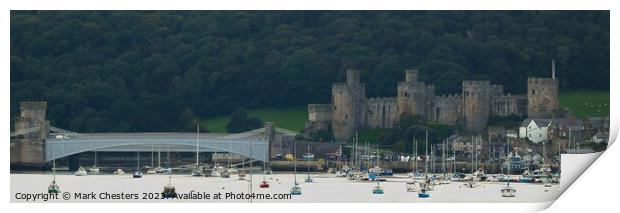 Conwy castle from Deganwy Print by Mark Chesters