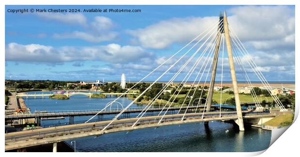 Southport Marine Way Bridge  Print by Mark Chesters