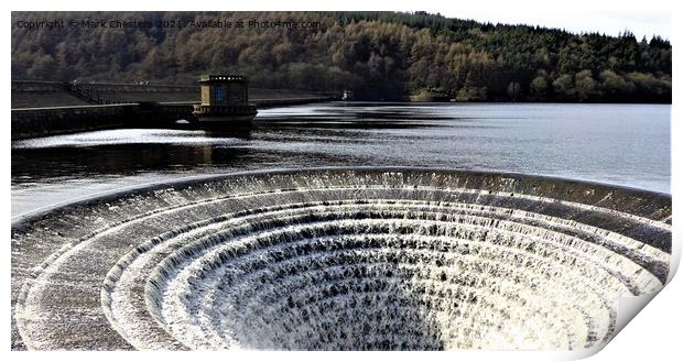Ladybower Dam Wall Print by Mark Chesters