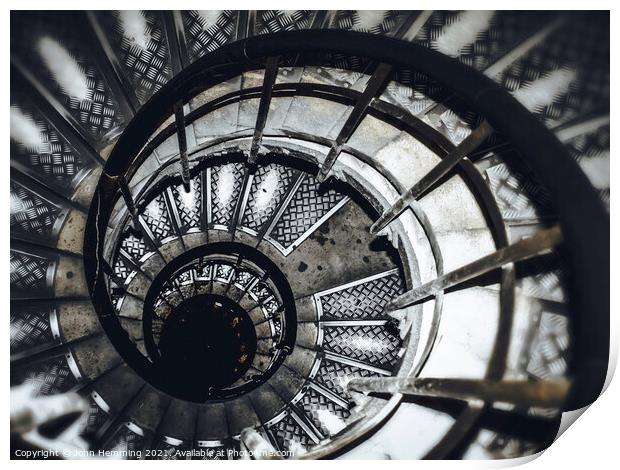 Stair Swirl - Arc de Triomphe  Print by John Hemming