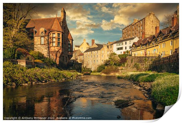 Dean Village Edinburgh  Print by Anthony McGeever