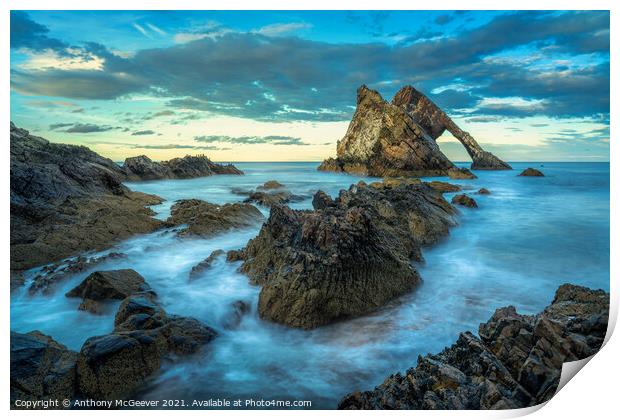 Bow Fiddle Rock Sunset  Print by Anthony McGeever