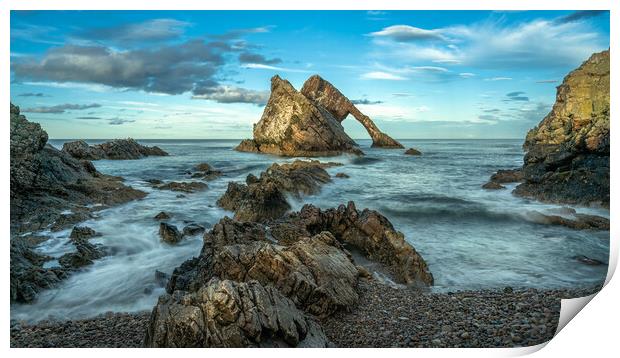 Bow Fiddle Rock and blue sky  Print by Anthony McGeever