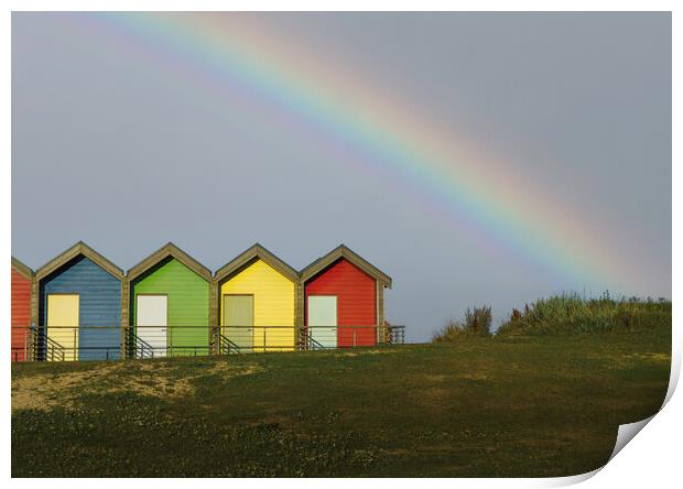 Blyth Beach Huts  Print by Anthony McGeever