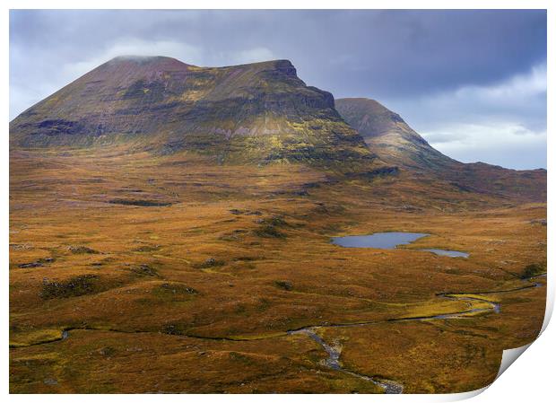 The Rugged Landscape of Assynt Print by Anthony McGeever