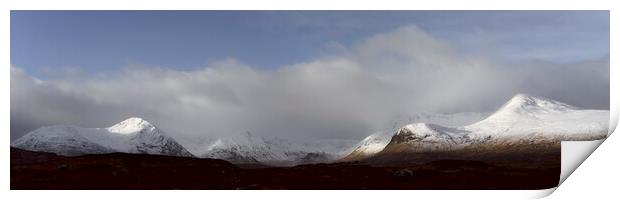 Glencoe Winter Panorama  Print by Anthony McGeever