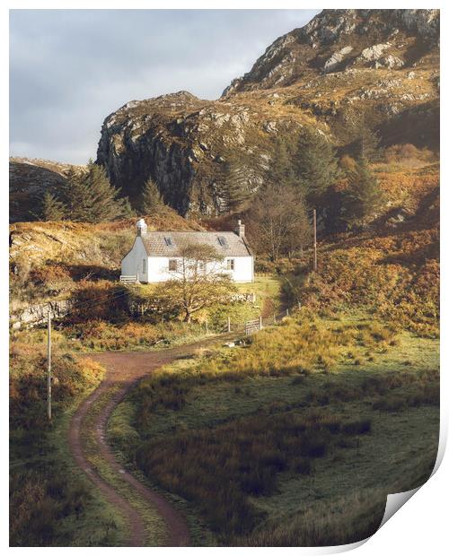 A Highland Cottage  Print by Anthony McGeever