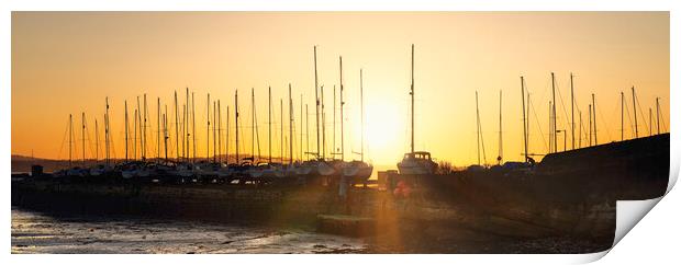 Sunset over Limekilns Sailing Club  Print by Anthony McGeever
