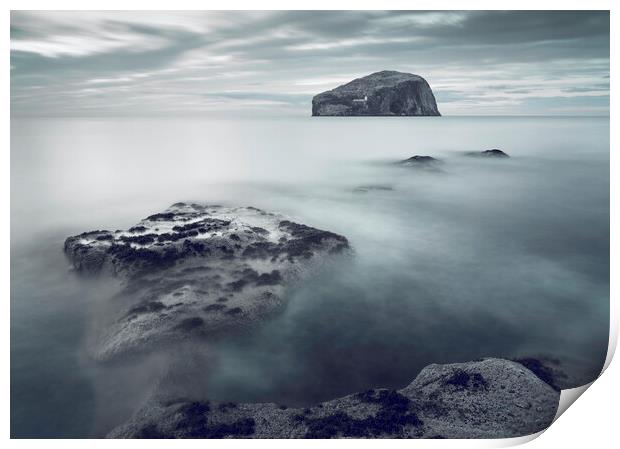 Bass Rock from Seacliff  Print by Anthony McGeever