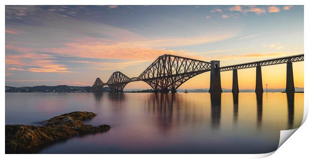 Forth Bridge Sunrise  Print by Anthony McGeever