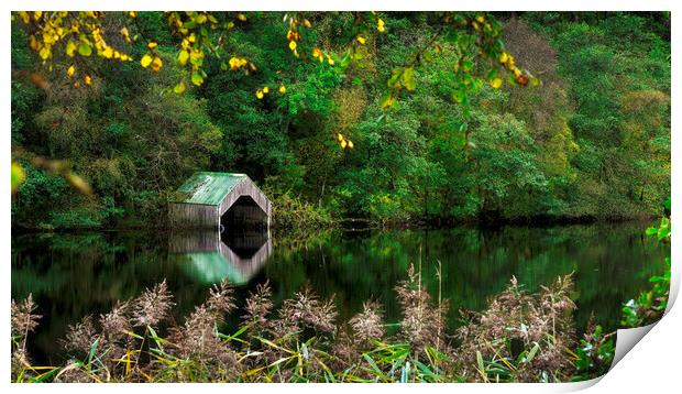 Loch Ard Boathouse  Print by Anthony McGeever