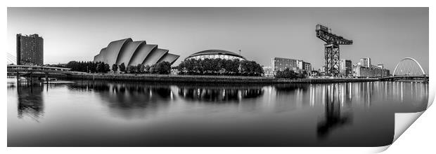 Glasgow Clydeside Black and White  Print by Anthony McGeever