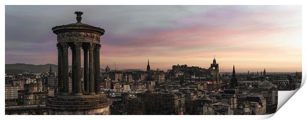 Edinburgh Skyline Panorama  Print by Anthony McGeever