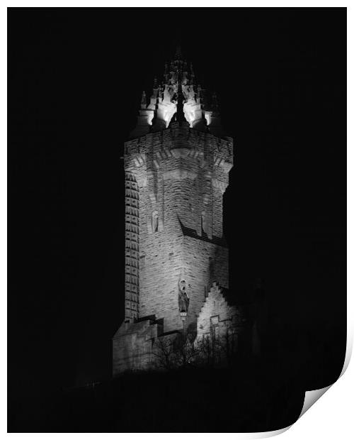 The Wallace Monument at Night  Print by Anthony McGeever