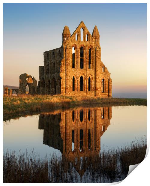 Whitby Abbey Sunrise  Print by Anthony McGeever