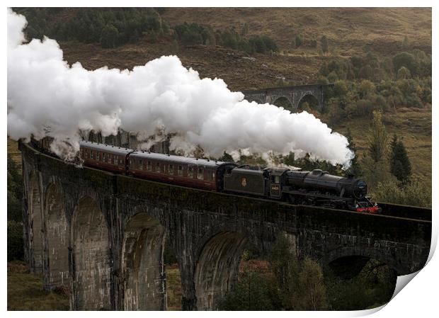 The Jacobite and Glenfinnan Viaduct Print by Anthony McGeever
