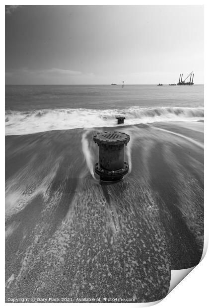 Mablethorpe coast line  Print by That Foto