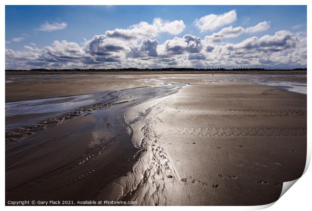 Low tide at Sutton-on-Sea on the Lincolnshire coas Print by That Foto
