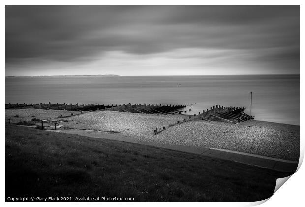 Tankerton Beacch - Early Morning in monochrome Print by That Foto