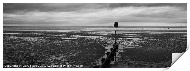 Cleethorpes Beach Panorama in monochrome Print by That Foto
