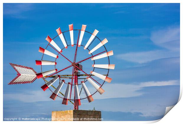 windmill in Majorca Print by MallorcaScape Images