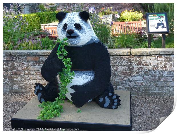 Lego Panda Print by Sue Walker