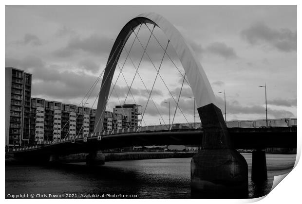 Glasgow Clyde Arc Print by Chris Pownell