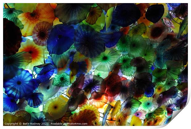 Chihuly Blossoms Print by Beth Rodney