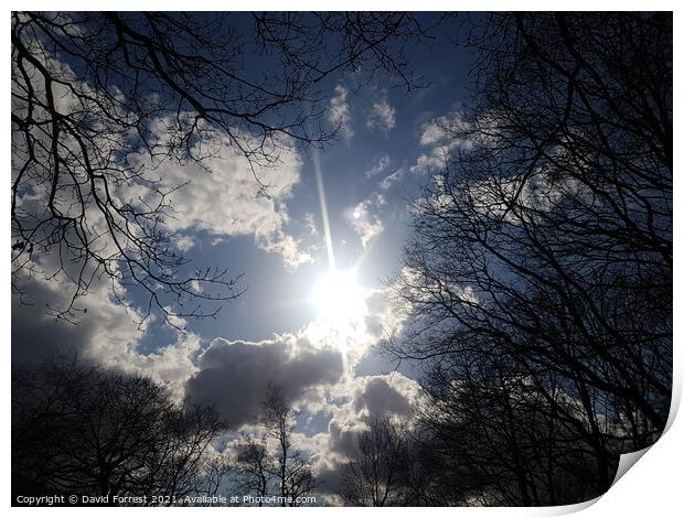 Sky cloud Print by David Forrest