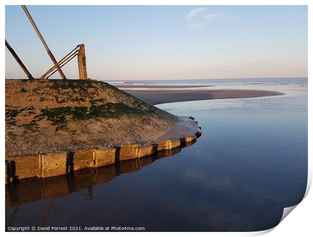 Mablethorpe beach Print by David Forrest