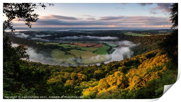 Eagles Nest viewpoint Chepstow Print by paul reynolds