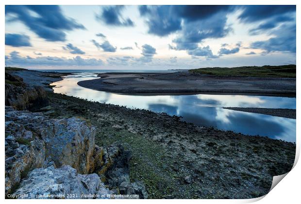 Ogmore By Sea sunset Print by paul reynolds