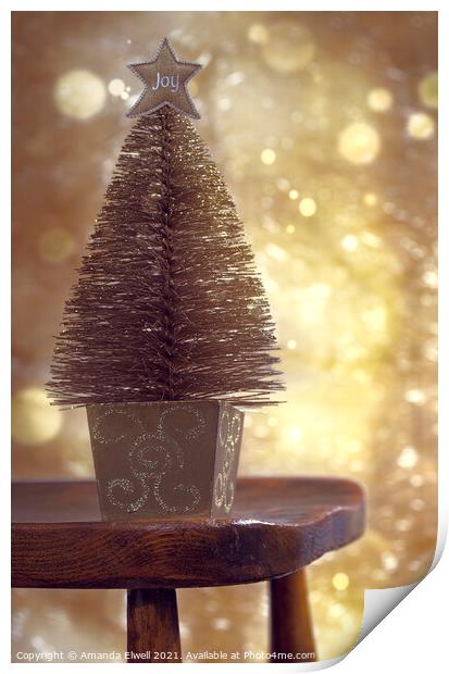 Christmas Tree Print by Amanda Elwell