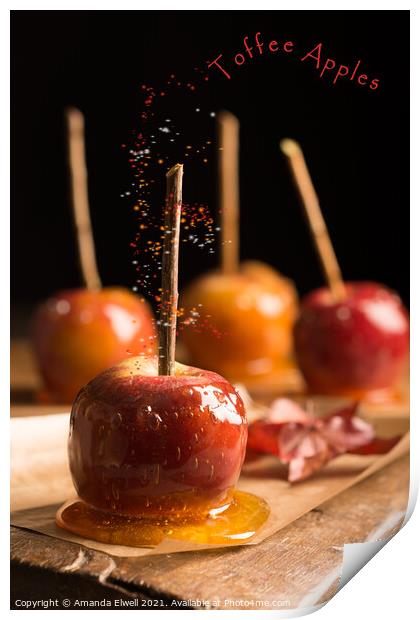 Group Of Toffee Apples Print by Amanda Elwell