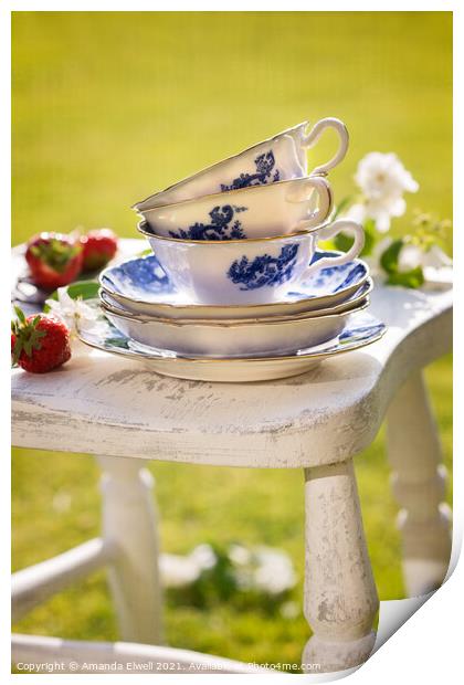 Afternoon Tea Print by Amanda Elwell