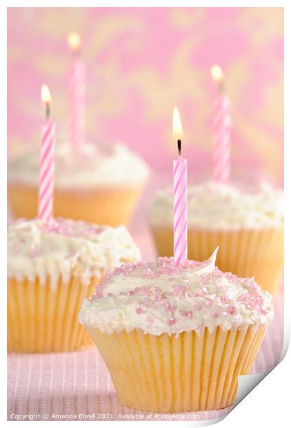 Party Cupcakes Print by Amanda Elwell