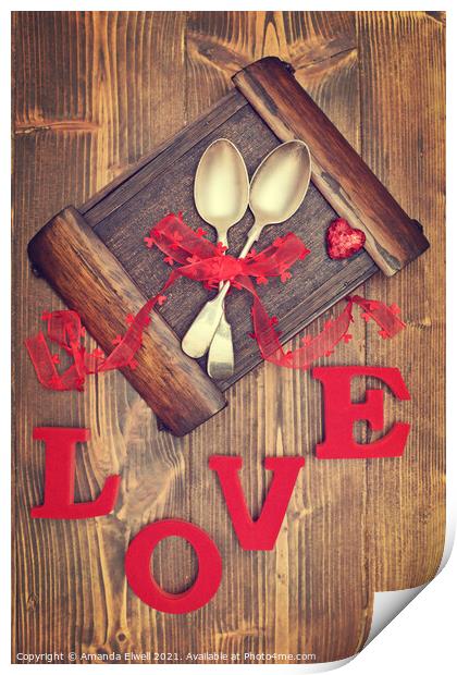 Love Table Setting Print by Amanda Elwell