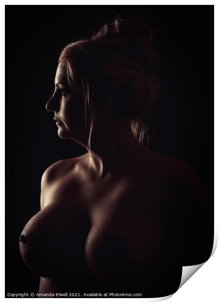 Art Nude Portrait Print by Amanda Elwell