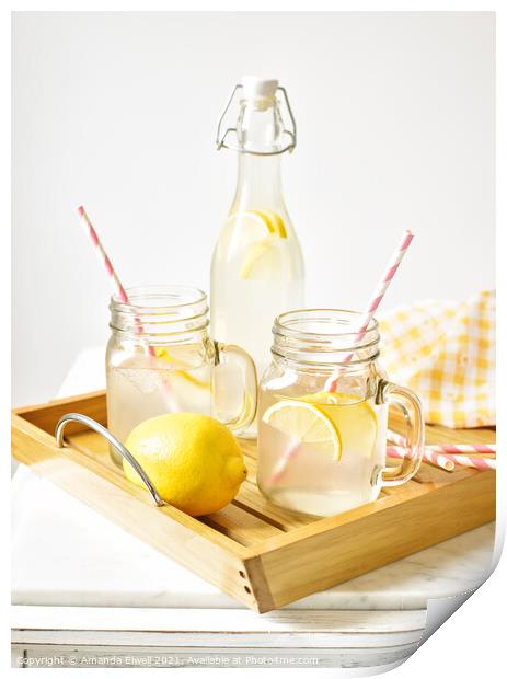 Lemon Drinks Print by Amanda Elwell