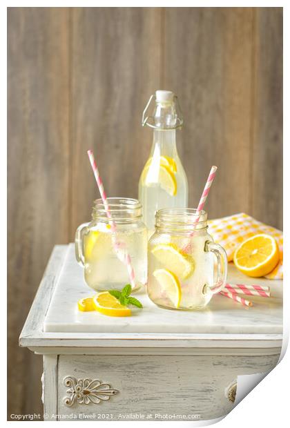 Lemonade Drinks Print by Amanda Elwell
