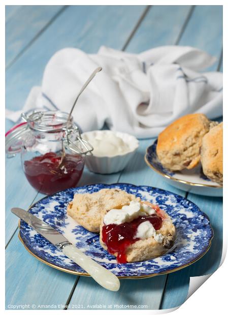 Cream Scone Print by Amanda Elwell