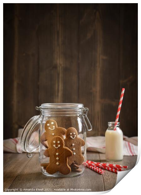 Gingerbread Jar Print by Amanda Elwell