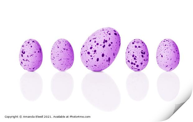 Bright Easter Eggs Print by Amanda Elwell