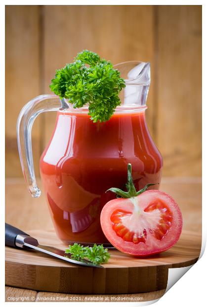 Tomato Juice Print by Amanda Elwell