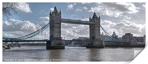 Tower Bridge Print by Kevin Clayton