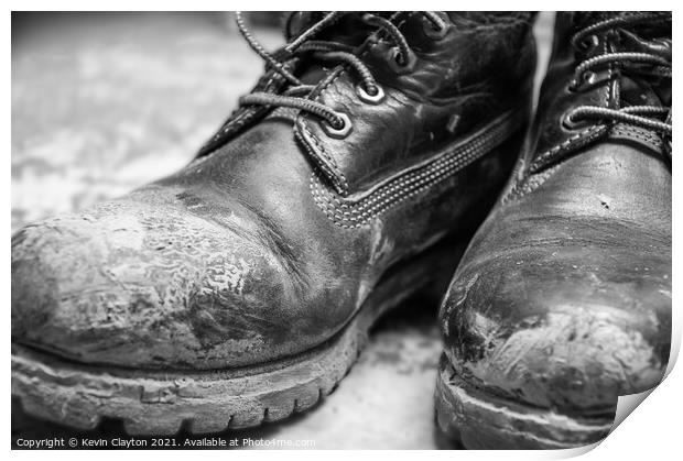 Tough as old boots Print by Kevin Clayton