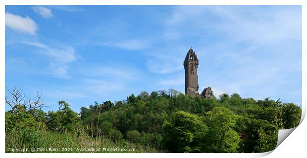 Wallace Monument, Stirling Print by Colin Baird
